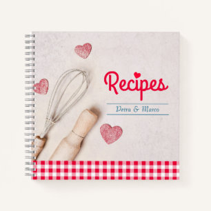 Valentines blank recipe book