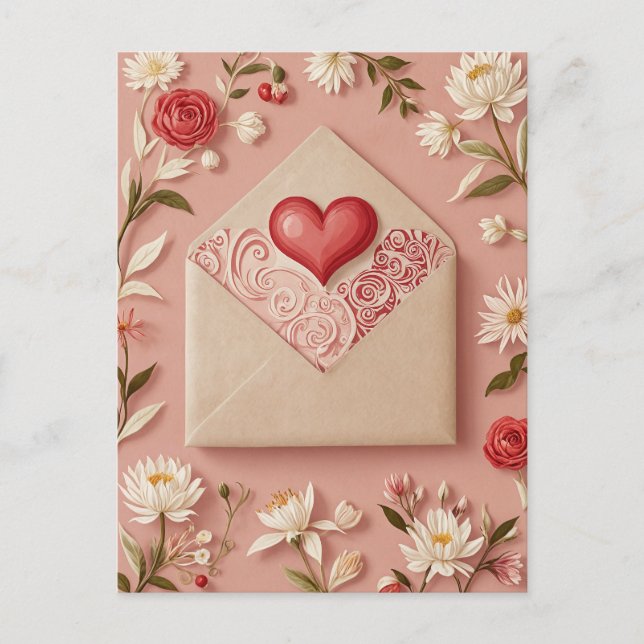 Valentine's Bloom Holiday Postcard (Front)