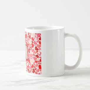 Valentines Border Collie Dog Hearts Coffee Mug