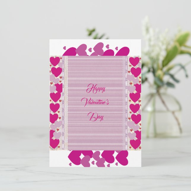 Valentine's Boyfriend Purple Hearts Romantic Quote (Standing Front)