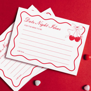 Valentines Bridal Shower Date Night Ideas Card