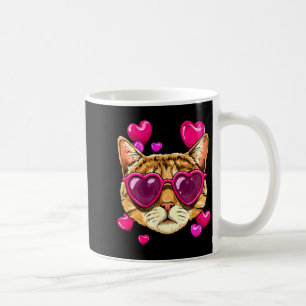 Valentines Ca Kitten Wearing Sungl Heart Cat Lover Coffee Mug