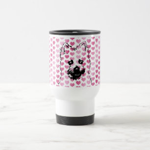 Valentines - Cairn Terrier Silhouette Travel Mug