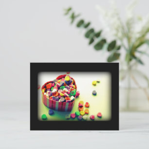 Valentine's Candy Heart Box Holiday Postcard