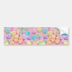 valentines candy hearts bumper sticker