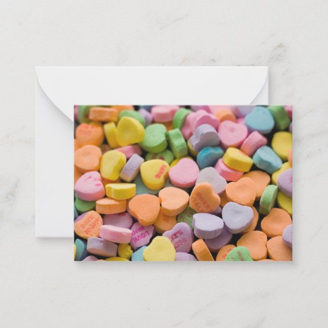 VALENTINE'S CANDY HEARTS  CARD (Front)