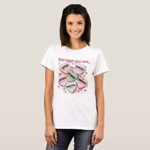 Valentine's Candy Hearts Christian T-Shirt