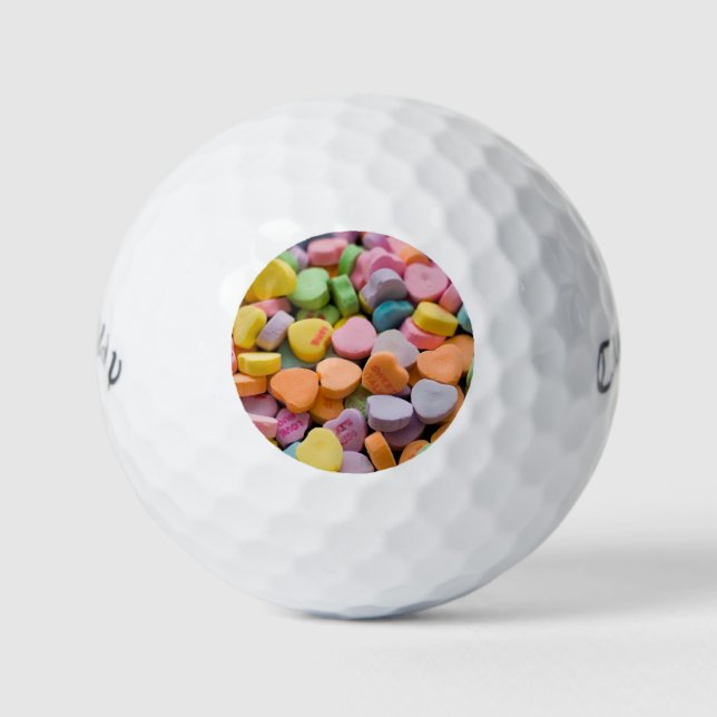 VALENTINE'S CANDY HEARTS  GOLF BALLS (Front)