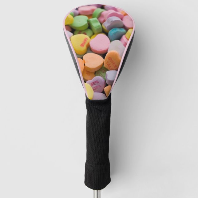 VALENTINE'S CANDY HEARTS  GOLF HEAD COVER (Front)