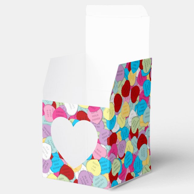 Valentines Candy Hearts-Heart Favour Box (Opened)
