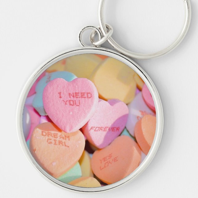 VALENTINE'S CANDY HEARTS  KEY RING (Front)