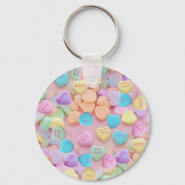 valentines candy hearts key ring (Front)