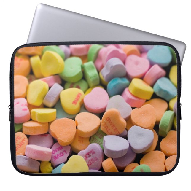 VALENTINE'S CANDY HEARTS LAPTOP SLEEVE (Front)
