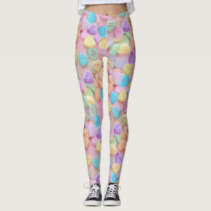 valentines candy hearts leggings