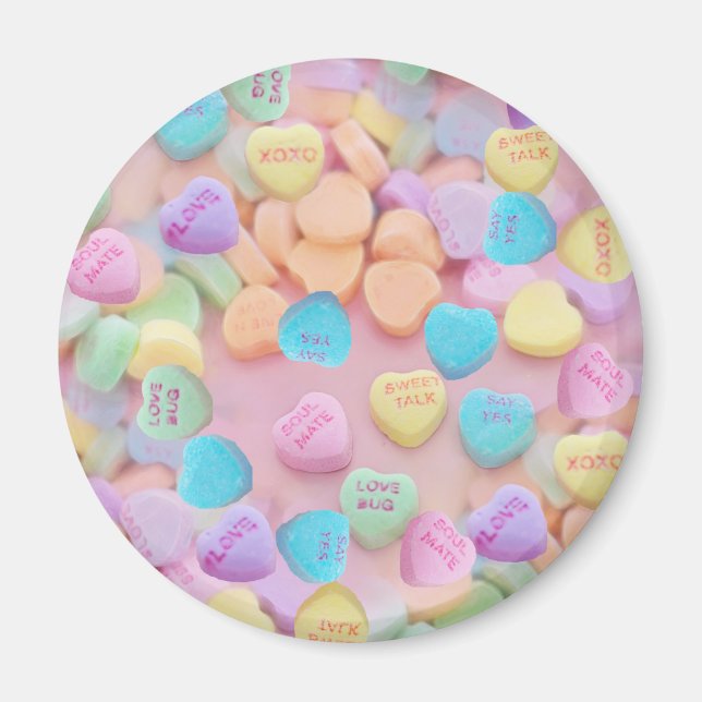 valentines candy hearts magnet (Front)
