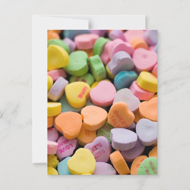 VALENTINE'S CANDY HEARTS MAGNETIC INVITATION (Front)