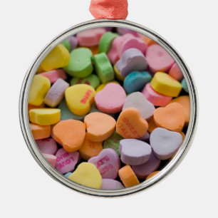 VALENTINE'S CANDY HEARTS METAL TREE DECORATION
