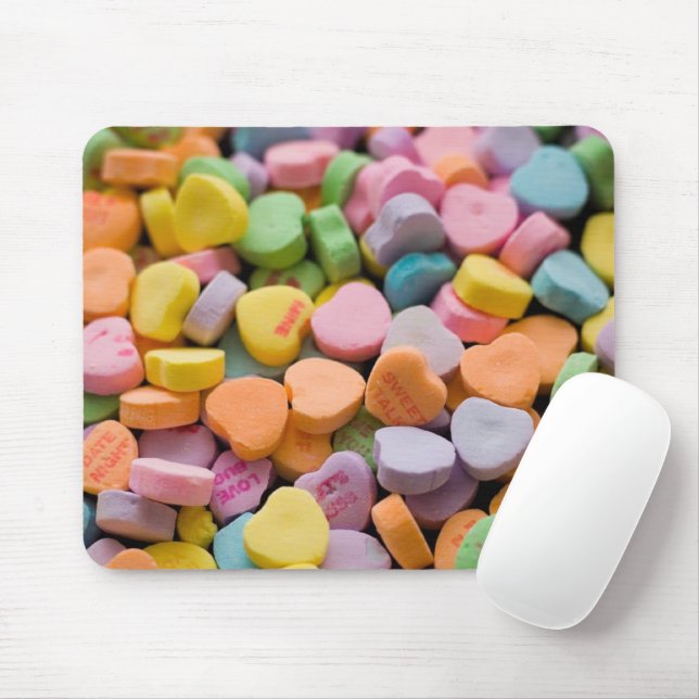 VALENTINE'S CANDY HEARTS  MOUSE MAT (With Mouse)