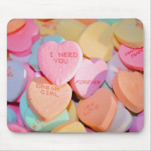 VALENTINE'S CANDY HEARTS MOUSE MAT