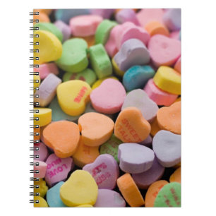 VALENTINE'S CANDY HEARTS  NOTEBOOK