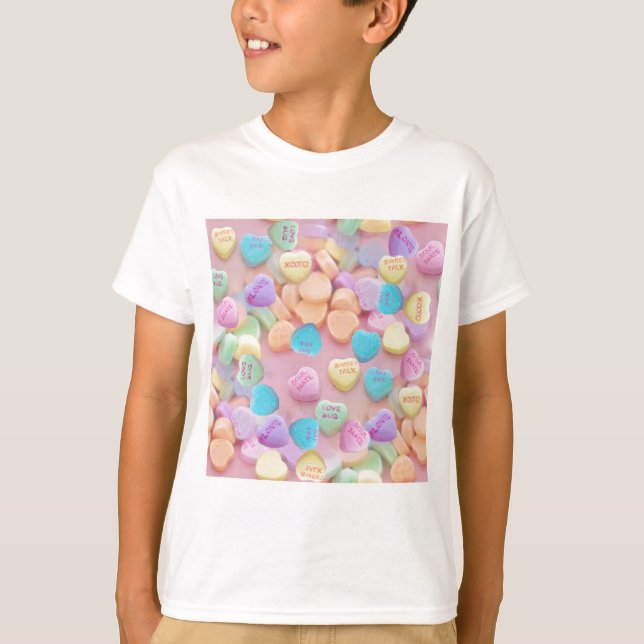 valentines candy hearts T-Shirt (Front)