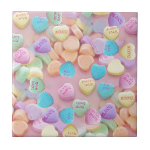 valentines candy hearts tile