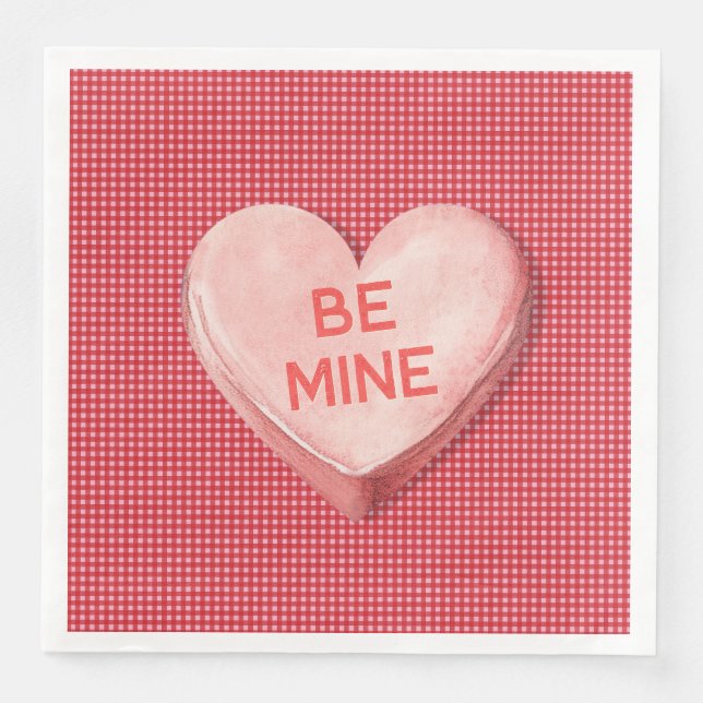 Valentines Candy Paper Napkin (Front)