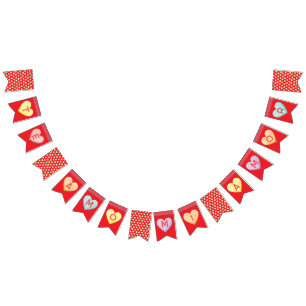 Valentines Candy Te Amo Mi Amore bunting banner