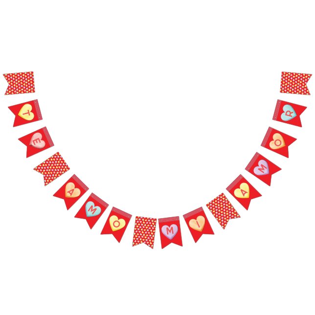 Valentines Candy Te Amo Mi Amore bunting banner (All)