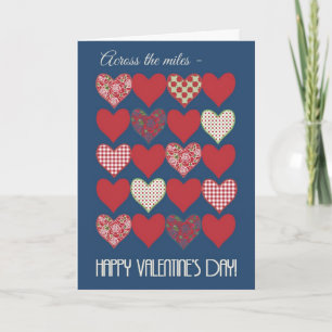 Valentine's Card 'Across the Miles", Hearts, Roses