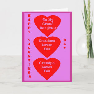 Valentine's Card For Granddaughter