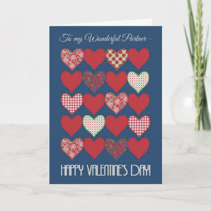 Valentine's Card for Partner, Hearts, Roses