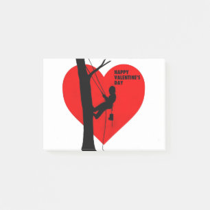 Valentine's card gift for Arborist /Tree Surgeons Post-it Notes
