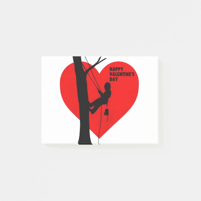 Valentine's card gift for Arborist /Tree Surgeons Post-it Notes (Front)