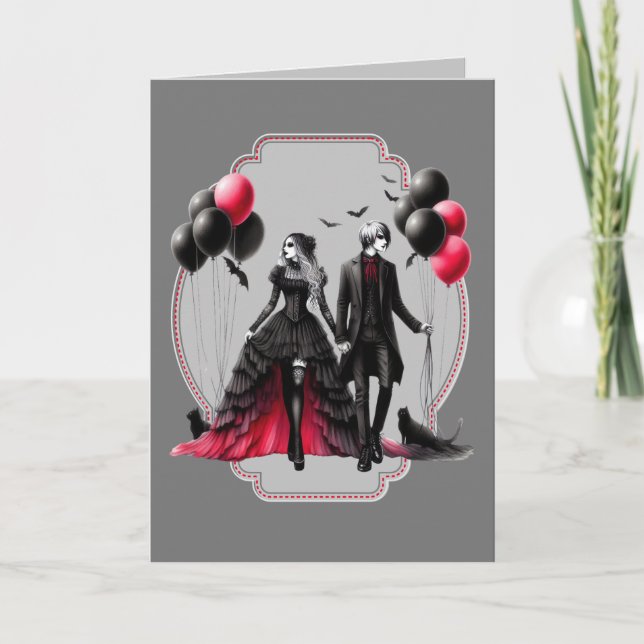 Valentine's Card Gothic Couple Greeting (Front)