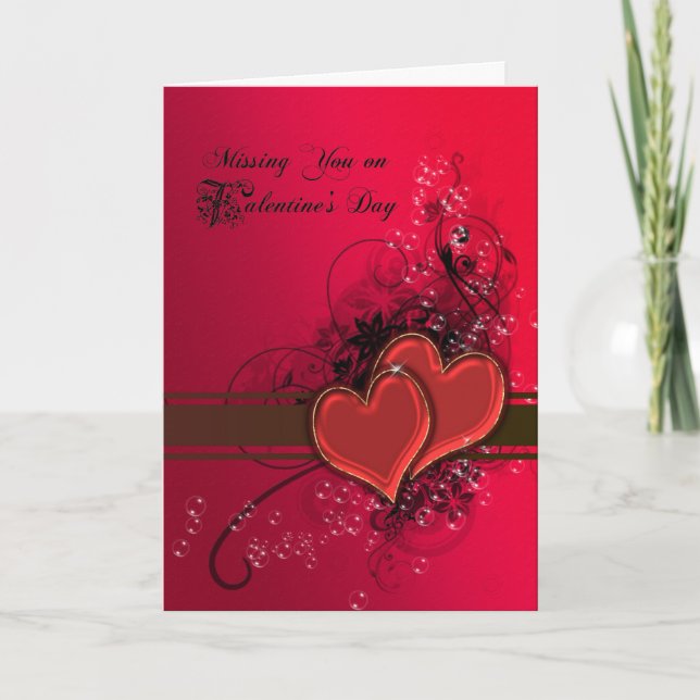 Valentine's card saying missing you (Front)