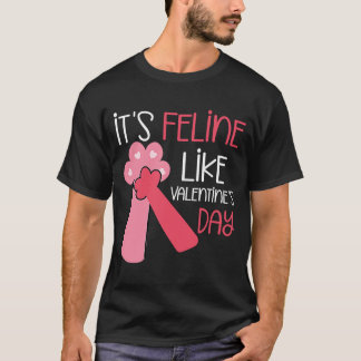 Valentines Cat  Kitten Owner Cute Valentine's Day T-Shirt