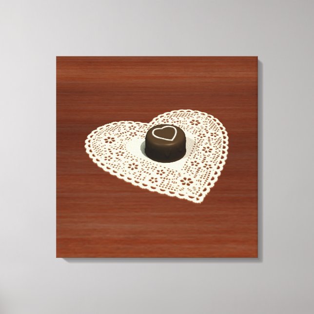 Valentines Chocolate Canvas Print (Front)