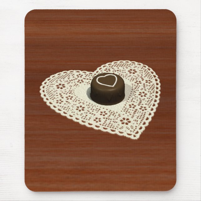 Valentines Chocolate Mouse Mat (Front)