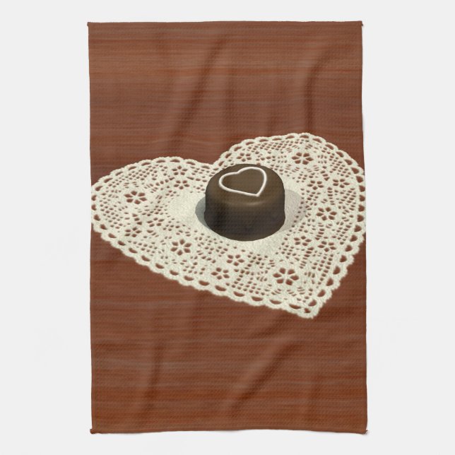 Valentines Chocolate Tea Towel (Vertical)