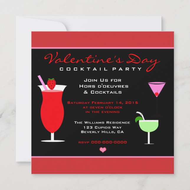 Valentine's Cocktail Party Invitation (Front)