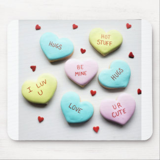 Valentines Conversation Heart Merch Mouse Mat