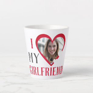 Valentines Couple Heart Custom Personalised Photo Latte Mug