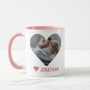 Valentines Couple Heart Custom Personalised Photo Mug