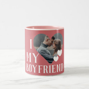 Valentines Couple Heart Custom Personalised Photo Two-Tone Coffee Mug