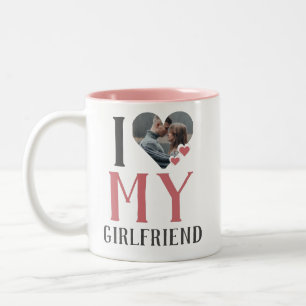 Valentines Couple Heart Custom Personalised Photo Two-Tone Coffee Mug