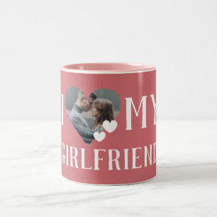 Valentines Couple Heart Custom Personalised Photo Two-Tone Coffee Mug