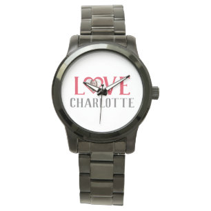 Valentines Couple Heart Custom Personalised Photo Watch