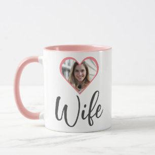 Valentines Couple Married Heart Personalised Photo Mug