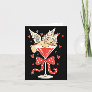 Valentines Cud Martini Lover Drinking Tail Card
